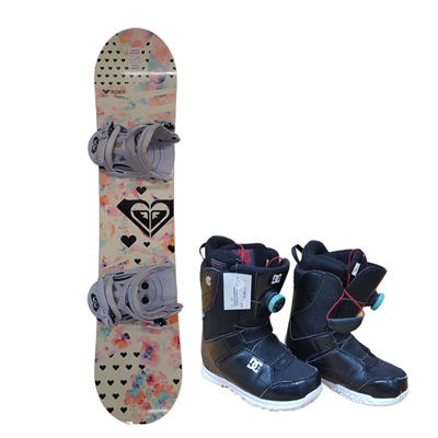 Bazárový snowboard Roxy Poppy + boty DC